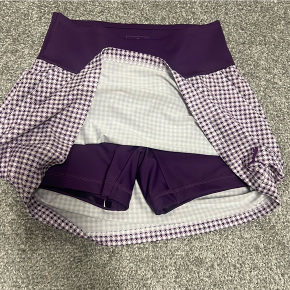 Puma Skort Women’s XS Purple Skirt Powershape Dassler Geometric Tennis Golf NEW - Picture 8 of 8
